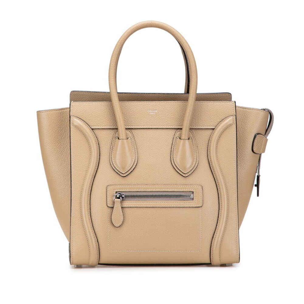 Celine Luggage Handbag Beige Dune Calfskin